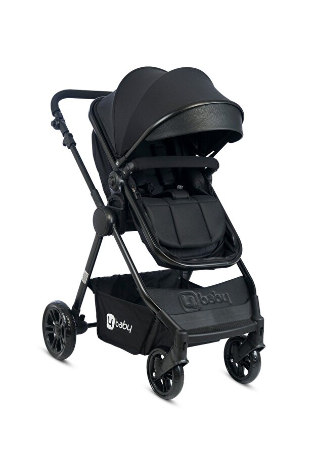 4 Baby 4 Bayb Cool Siyah Travel Sistem Bebek Arabası (PUSETSİZ) görsel 5
