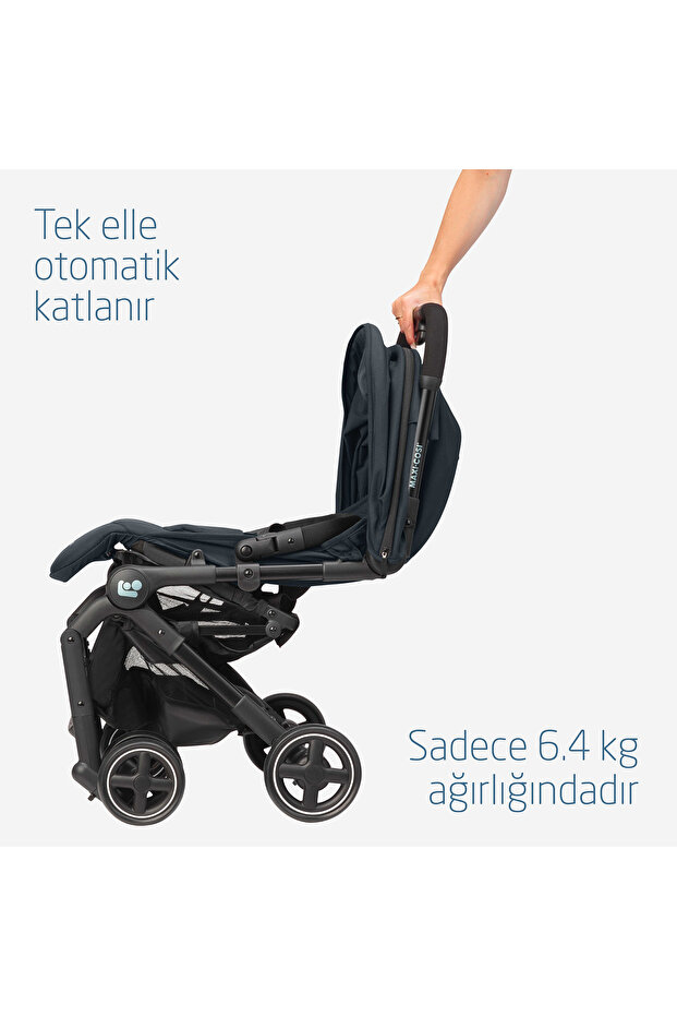 Maxi-Cosi Lara2 Ultra Kompakt Otomatik Katlanan Kabin Boy Bebek Arabası Essential Graphite görsel 5