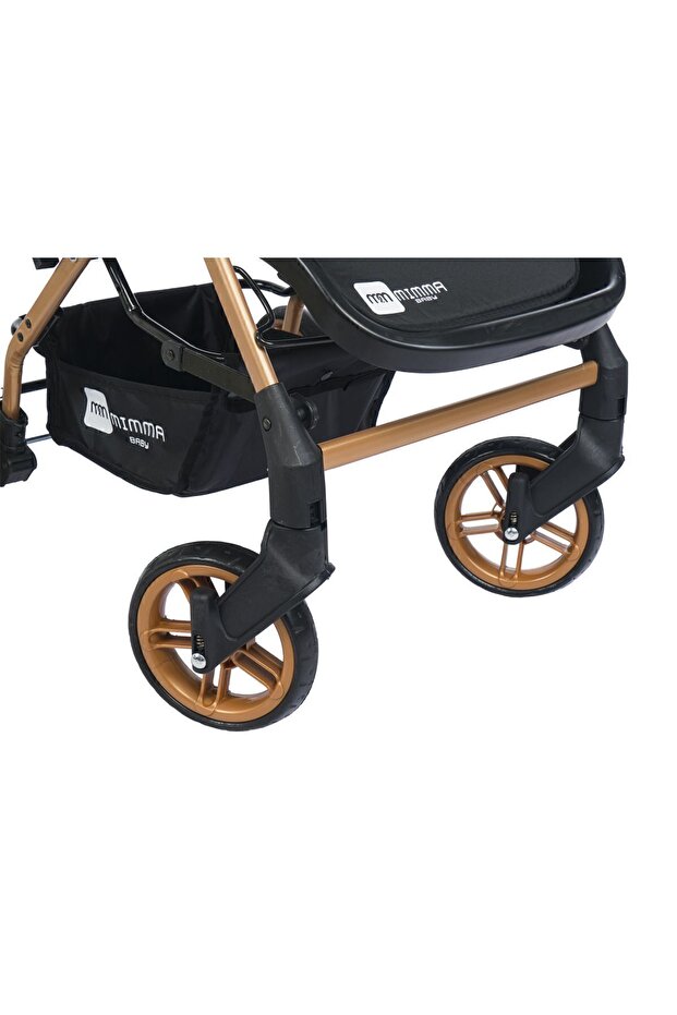 Mimma Baby Olympus Gold Antrasit Çift Yönlü Bebek Arabası Taşıma görsel 5