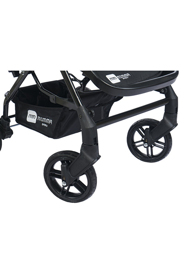 Mimma Baby Olympus Siyah Gri Çift Yönlü Bebek Arabası Taşıma görsel 5
