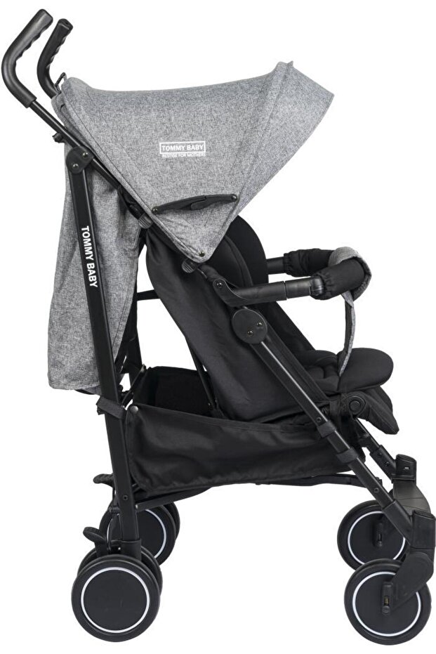 Tommybaby Luppo Black Tam Yatar Baston Bebek Arabası Puset görsel 3