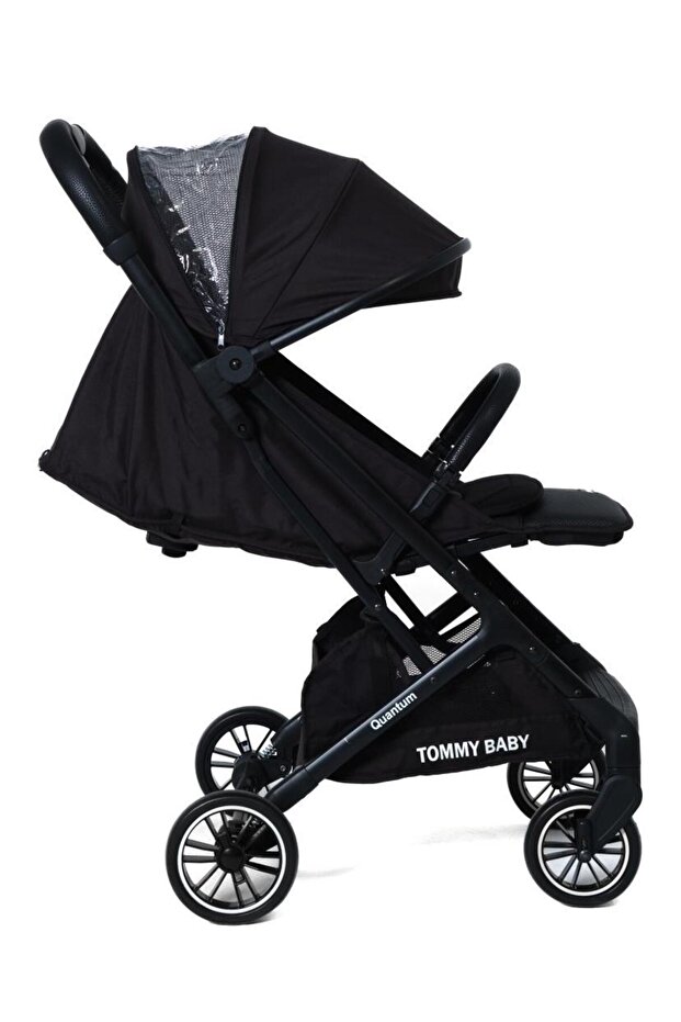 Tommybaby Quantum Kabin Bebek Arabası Kabin Boy Bebek Arabası Pedli Katlanabilir Yağmurluk Hediye görsel 3