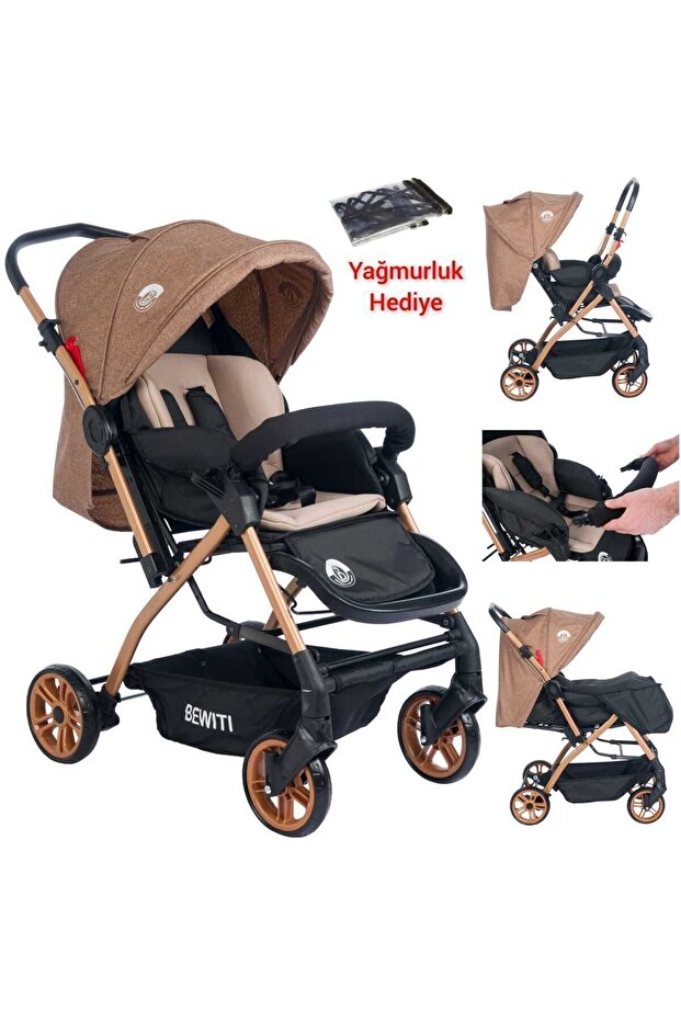 4KİDS Bebek Çeyiz Seti Yeni Doğan Set Bebek Arabası Asansörlü Park Beşik  Anakucağı Mama Sandalyesi Puset görsel 2