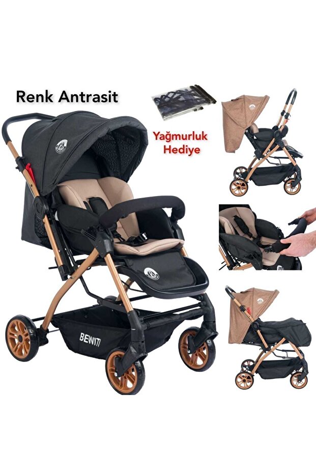 4KİDS Bebek Çeyiz Seti Yeni Doğan Set Bebek Arabası Asansörlü Park Beşik  Anakucağı Mama Sandalyesi Puset görsel 2