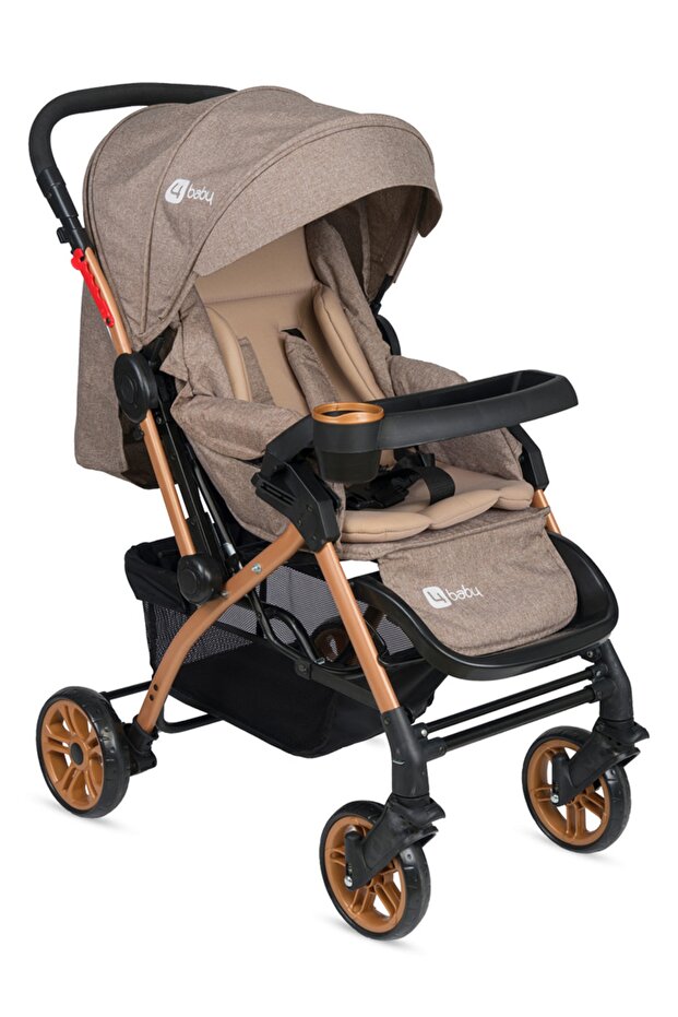 4 Baby Active Gold Bebek Arabası Kahve Travel Puset Termal Çanta görsel 2