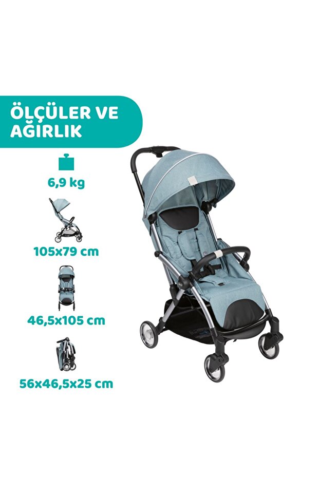 Chicco Goody Plus Bebek Arabası - Dusty Green görsel 5