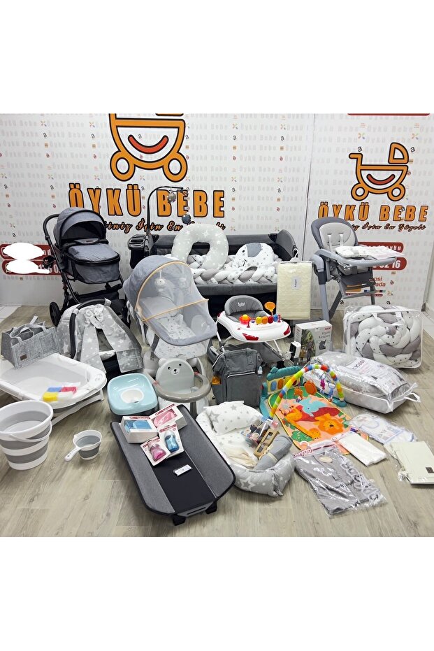 ÖYKÜ BEBEK DUNYASI 55 Parça Yeni Doğan Bebek Çeyiz Seti Full Set Bebeğiniz İçin Gerekli Olan Her Şey görsel 3