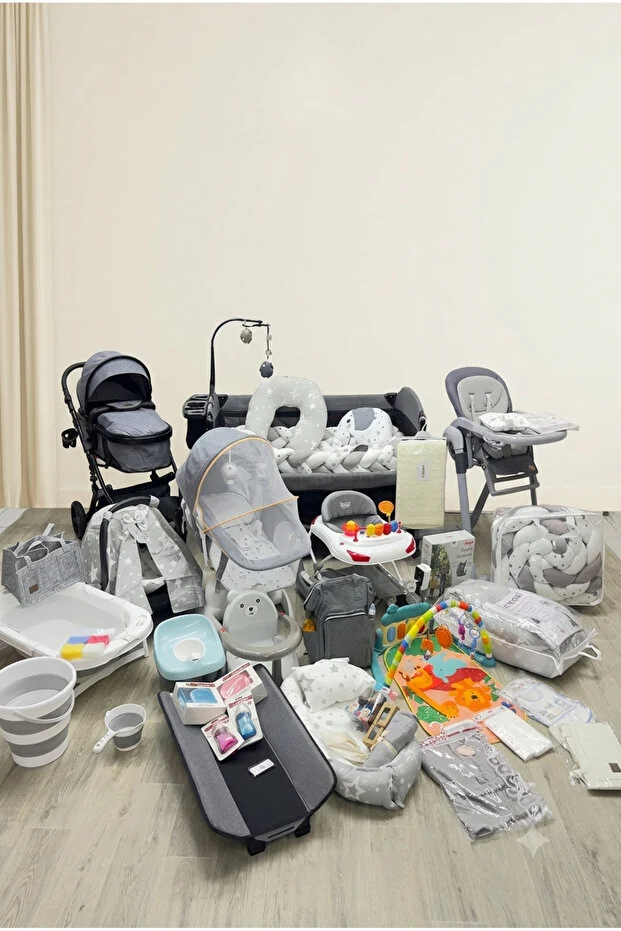 ÖYKÜ BEBEK DUNYASI 55 Parça Yeni Doğan Bebek Çeyiz Seti Full Set Bebeğiniz İçin Gerekli Olan Her Şey