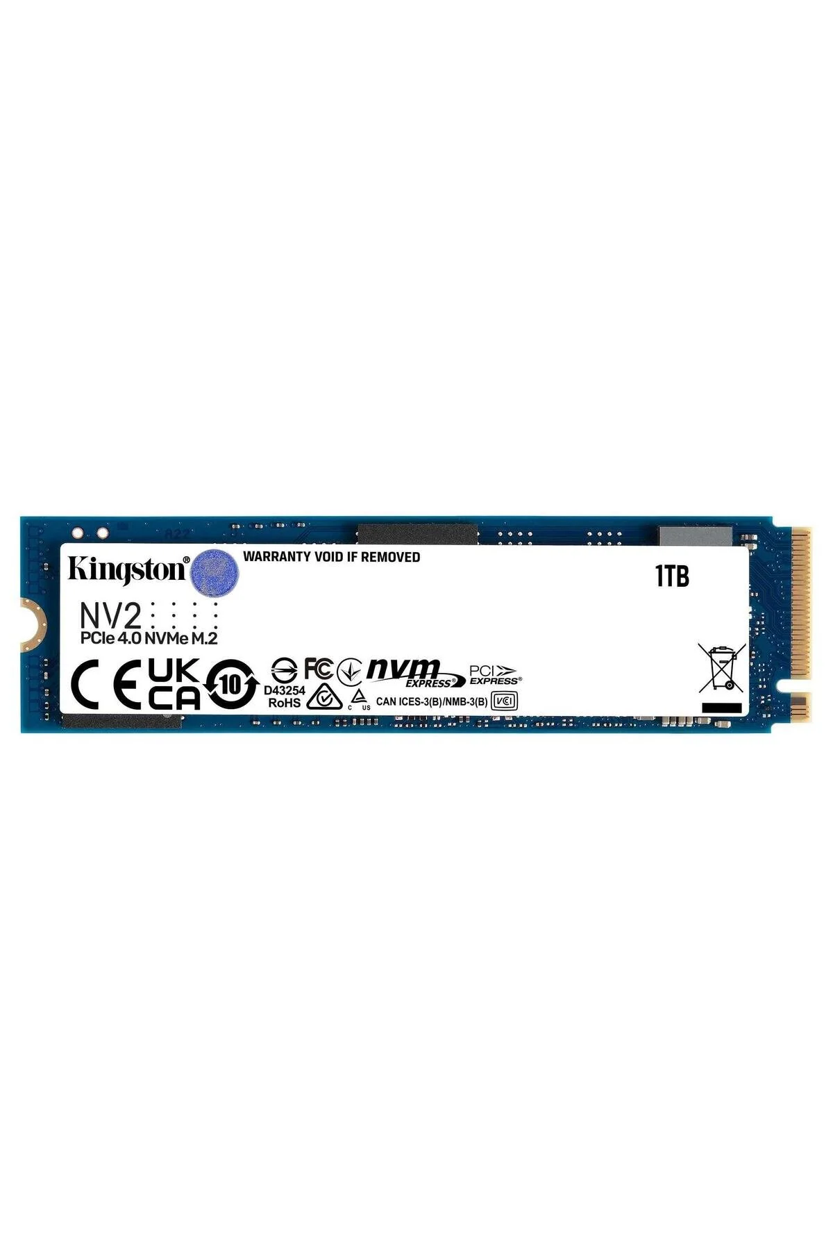 Kingston NV2 SNV2S/1000G 1TB (3500/2100MB/s) M.2 2280 PCIe 4.0 NVMe SSD