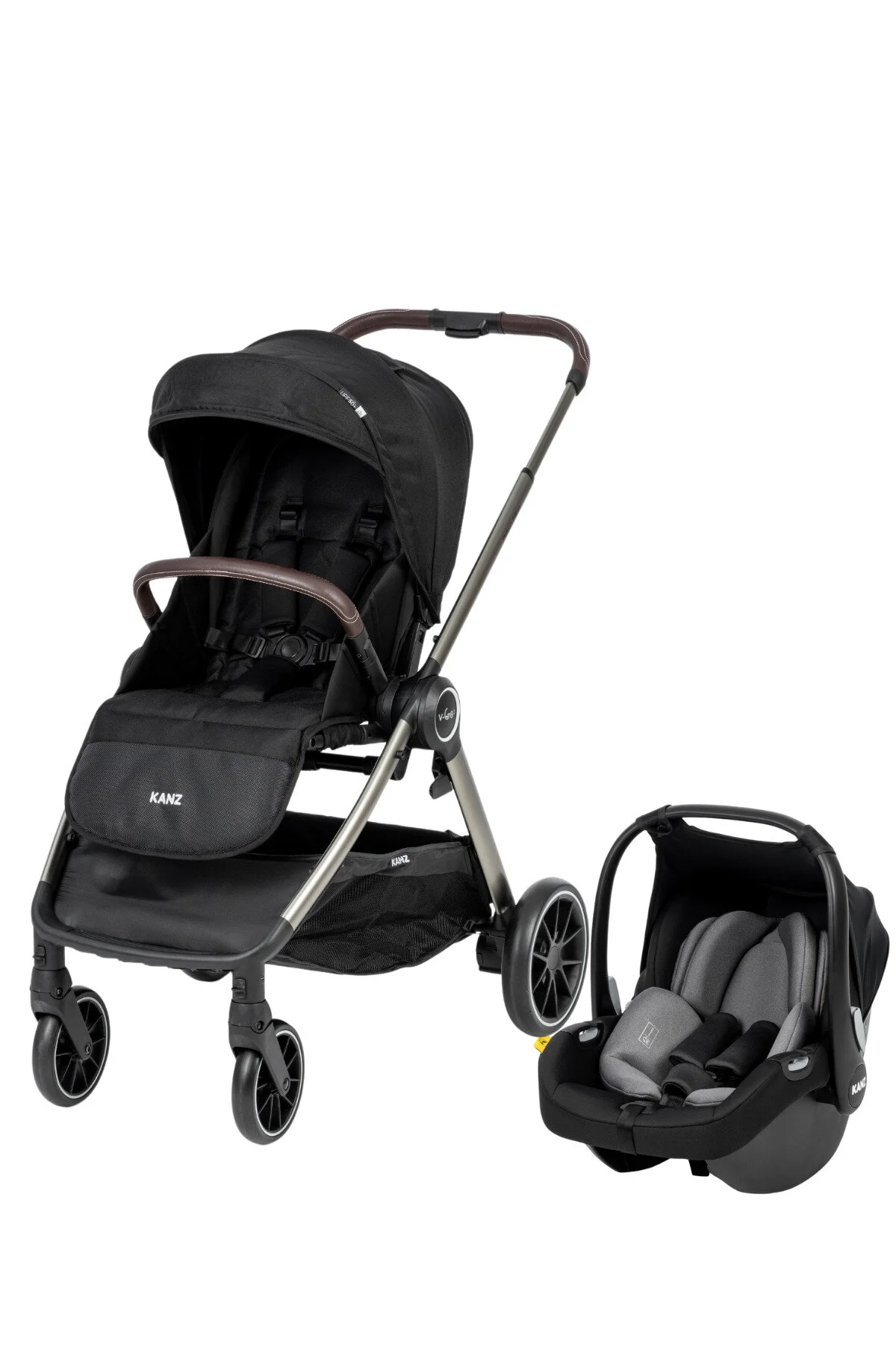 Kanz v-Go2 Travel Sistem Bebek Arabası Siyah